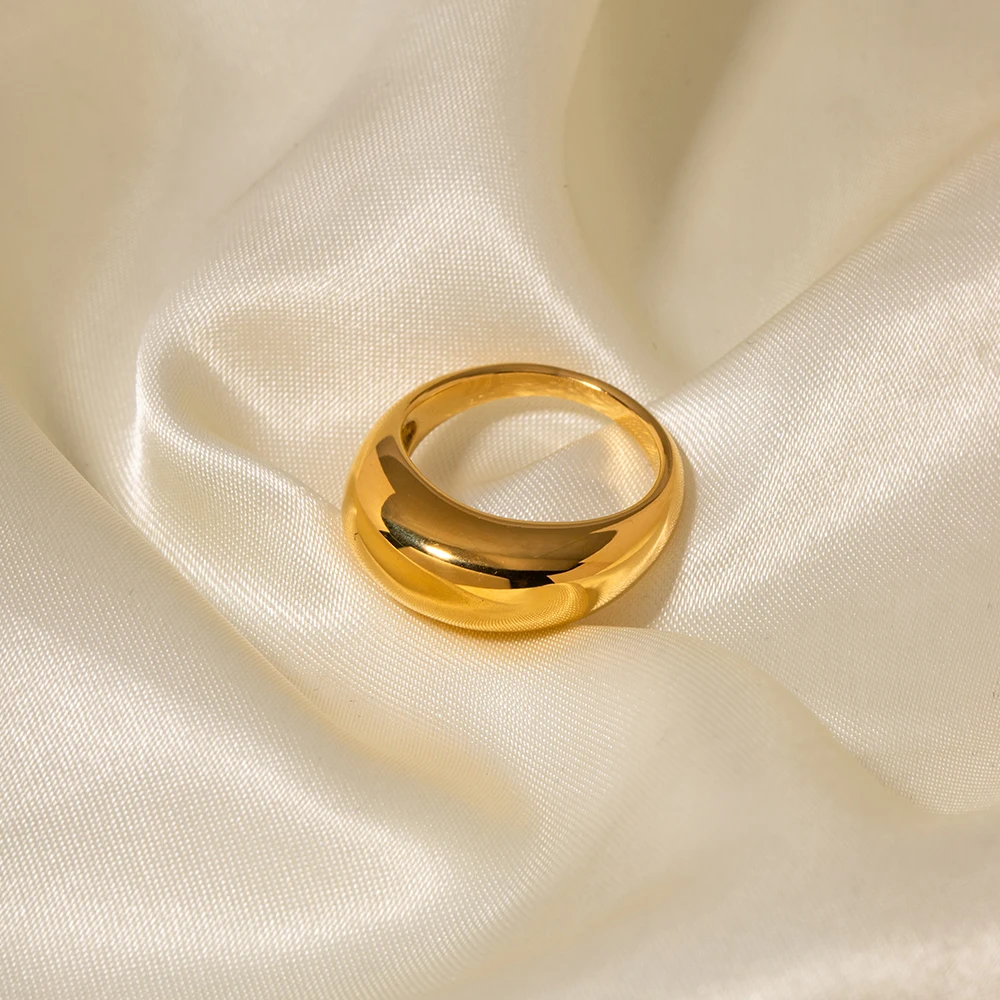 Modern Gold Stainless Steel Geometric Ring 6 Modern Gold Stainless Steel Geometric Ring - Image 6