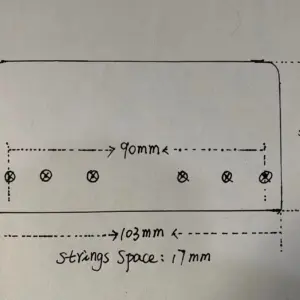 6-String Bass Guitar Professional Bridge 13 Sd9eabf45bee74fa78a8e335967cbf8d62