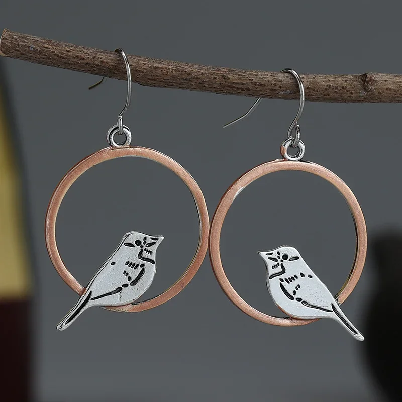 Vintage Bird Dangle Earrings for Women 2 Vintage Bird Dangle Earrings for Women - Image 2