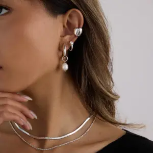 Minimalist Stainless Steel Pearl Earrings JDE201584-S 10 Sda0891df7680435c81f3fa40918159429