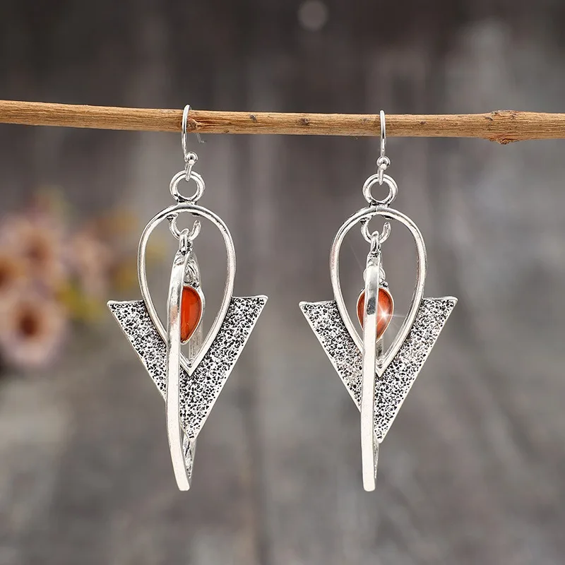 Vintage Geometric Drop Earrings for Women 3 Vintage Geometric Drop Earrings for Women - Image 3