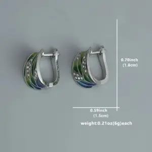 Leaf Print Hoop Earrings for Women 7 Sda4e6650ad2a449eb4a2eab4f354f5756