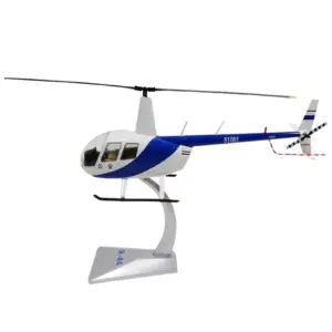 White and Blue R44 Helicopter Model Display 11 Sda696154ab4c4b7e8470095b699e0884d