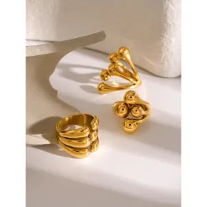 Gold Stainless Steel Open Ring for Women 11 Sda749ee0d3b34626a6ba8934359e25c2s