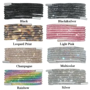 Rhinestone Shoelaces, 3.2mm Diameter, Multiple Lengths 12 Sdaa80ef1c3db4420822e505d37eb3140Q