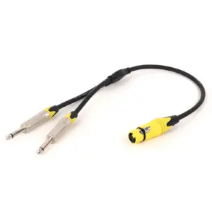 Multi-Colored XLR to Dual 6.35 Splitter Cable 16 Sdaa9573f553d417b9a868622c0f34b19P