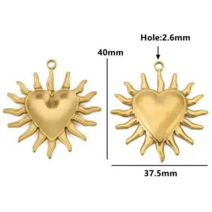 Stainless Steel Charm Set with Gold PVD Finish 14 Sdadd6cdab6414e0480d8049b6ee51eb1z