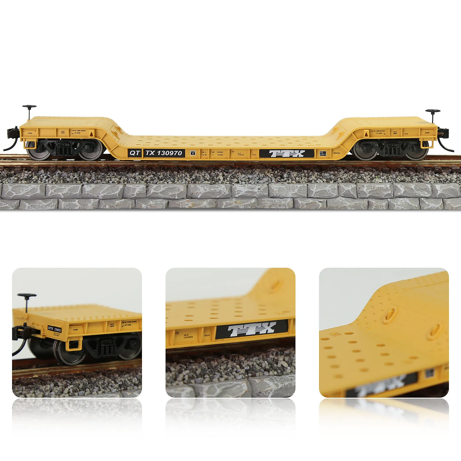 HO Scale Flat Car for Model Railroads 4 HO Scale Flat Car for Model Railroads - Image 4