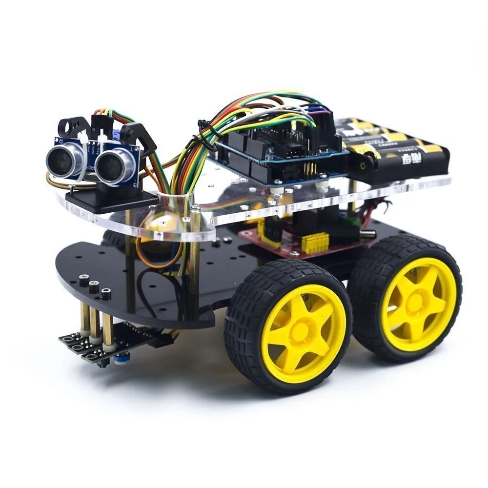 Vibrant Yellow 4WD Smart Robot Car Kit 2 Vibrant Yellow 4WD Smart Robot Car Kit - Image 2