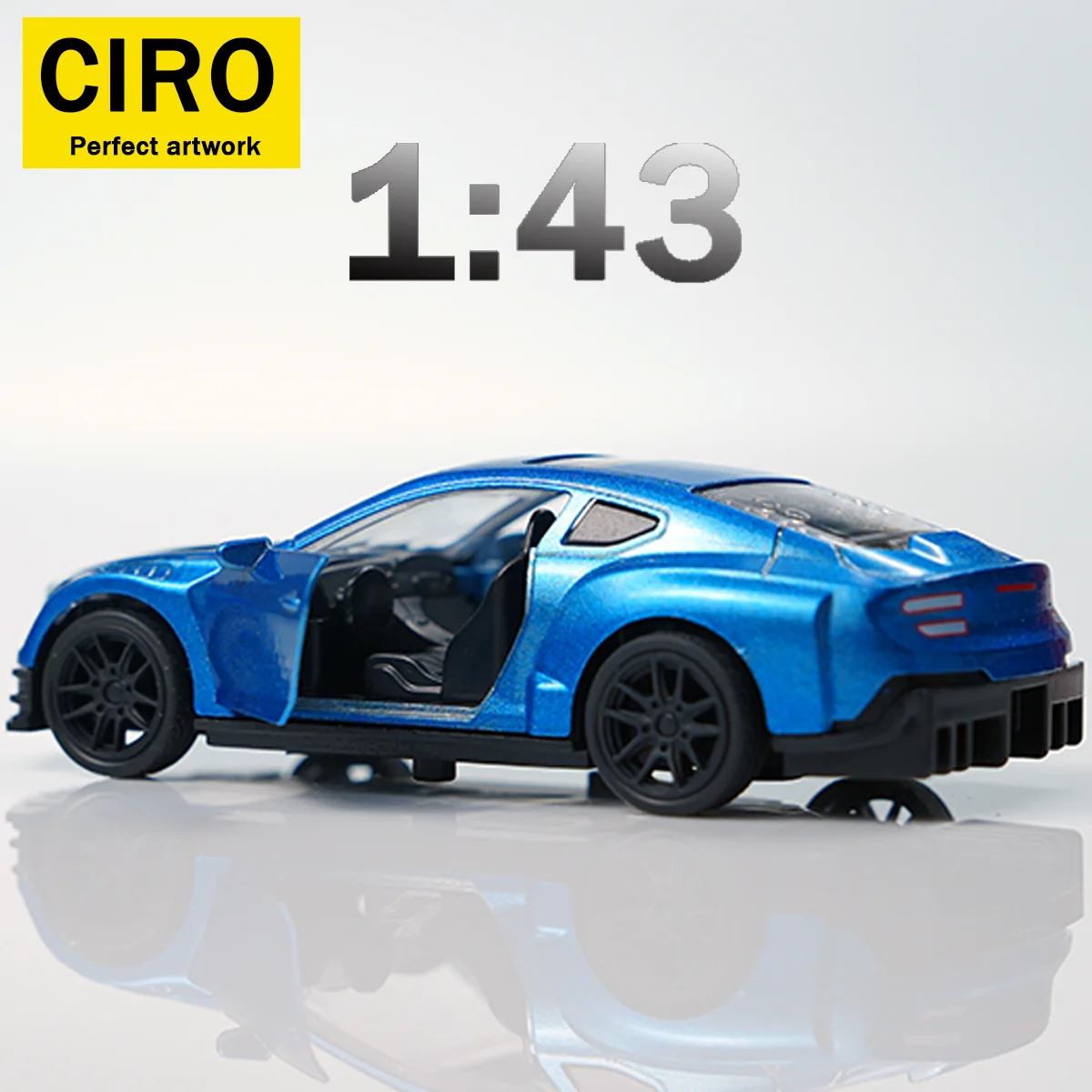 Blue 1:43 Scale Diecast Sports Car Model 4 Blue 1:43 Scale Diecast Sports Car Model - Image 4