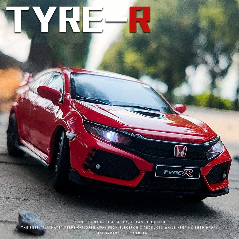 Yellow Honda Civic Type R FK8 Diecast Model 1:32 Scale 2 Yellow Honda Civic Type R FK8 Diecast Model 1:32 Scale - Image 2