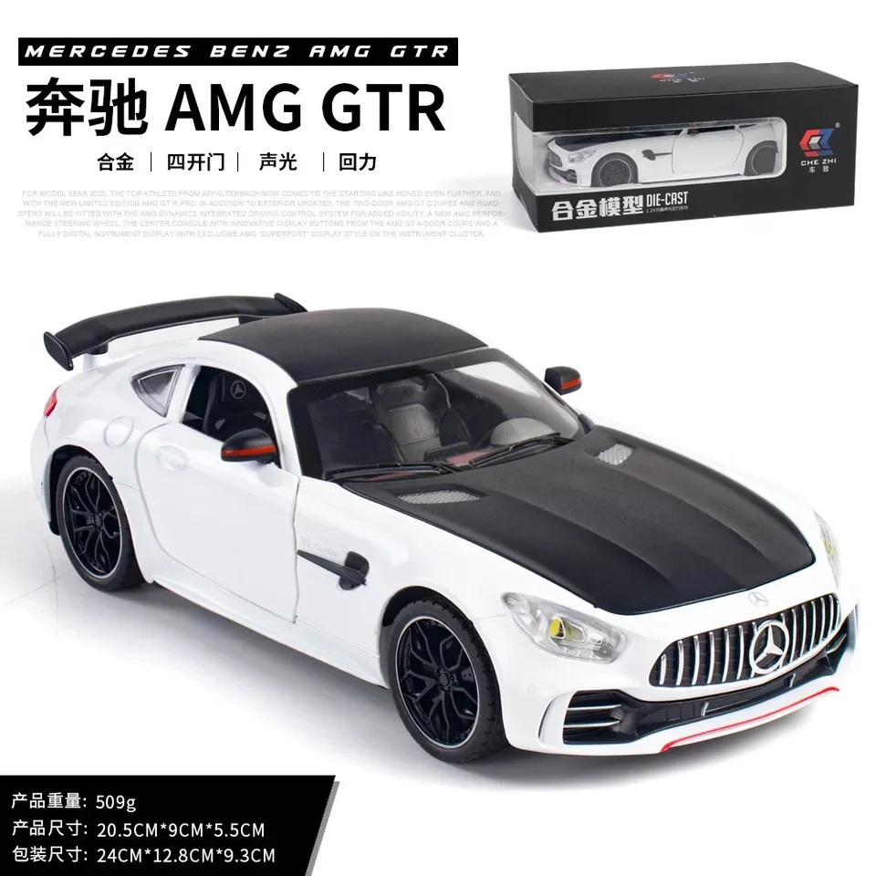 Green Mercedes Benz AMG GTR 1:24 Diecast Model 7 Green Mercedes Benz AMG GTR 1:24 Diecast Model - Image 7