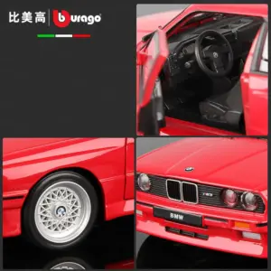 BMW M3 E30 1:24 Scale Replica Model in Red or White 10 Sdb93193e2ec54e21bbf3ddd201763c55S