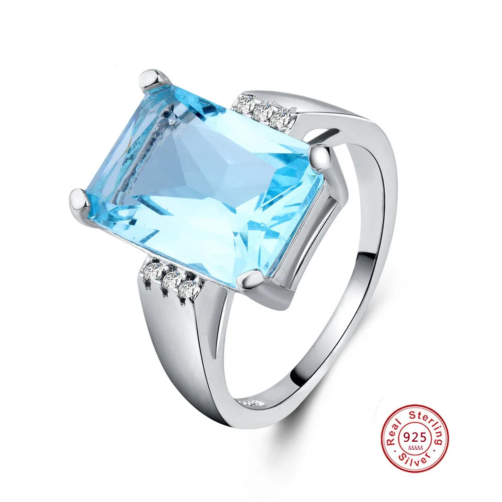 Multicolor Zircon Women's Silver Ring 5 Multicolor Zircon Women's Silver Ring - Image 5