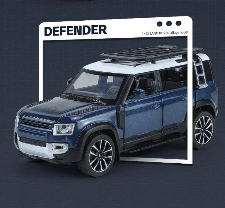 Land Rover Defender 110 1:32 Diecast Model with Light & Sound 9 Land Rover Defender 110 1:32 Diecast Model with Light & Sound - Image 9