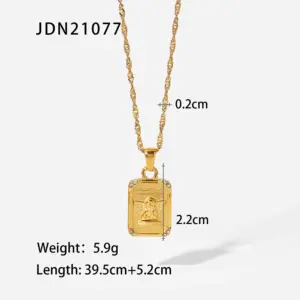 Elegant Stainless Steel Gold Pendant Necklace 13 Sdbca8df68e6246a383cd32db778cf4b37