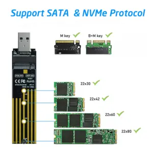 M.2 NVMe USB 3.1 Adapter for SSDs 9 Sdbd1d46f4ca94143aef5d9fc2c2643a3o