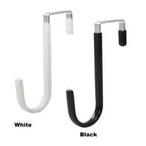 Stainless Steel Over-the-Door Hook in Black/White 11 Sdbd5b43e5a8e4189a7bc01120aacf705p