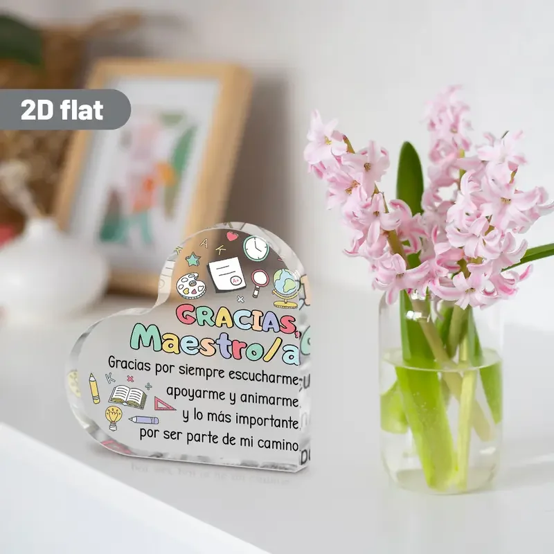 Heart-Shaped Teacher Appreciation Acrylic Plaque 5 Heart-Shaped Teacher Appreciation Acrylic Plaque - Image 5