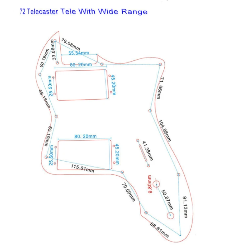 13-Hole Tele Thinline Pickguard for Humbuckers 6 13-Hole Tele Thinline Pickguard for Humbuckers - Image 6
