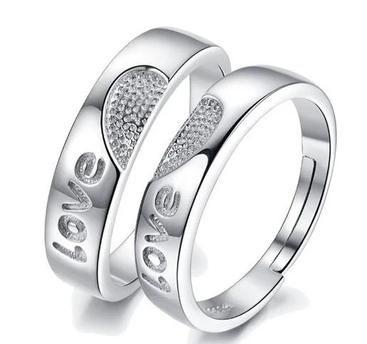 Elegant Silver Couple Ring Set for Romance 7 Elegant Silver Couple Ring Set for Romance - Image 7