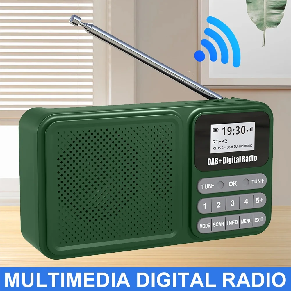 Green Portable DAB+ Radio with Bluetooth 2 Green Portable DAB+ Radio with Bluetooth - Image 2