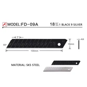 10-Pack SK5 Steel Snap-Off Blades for Utility Knives 8 Sdc23ddeee3d7424d819759401fc97afee