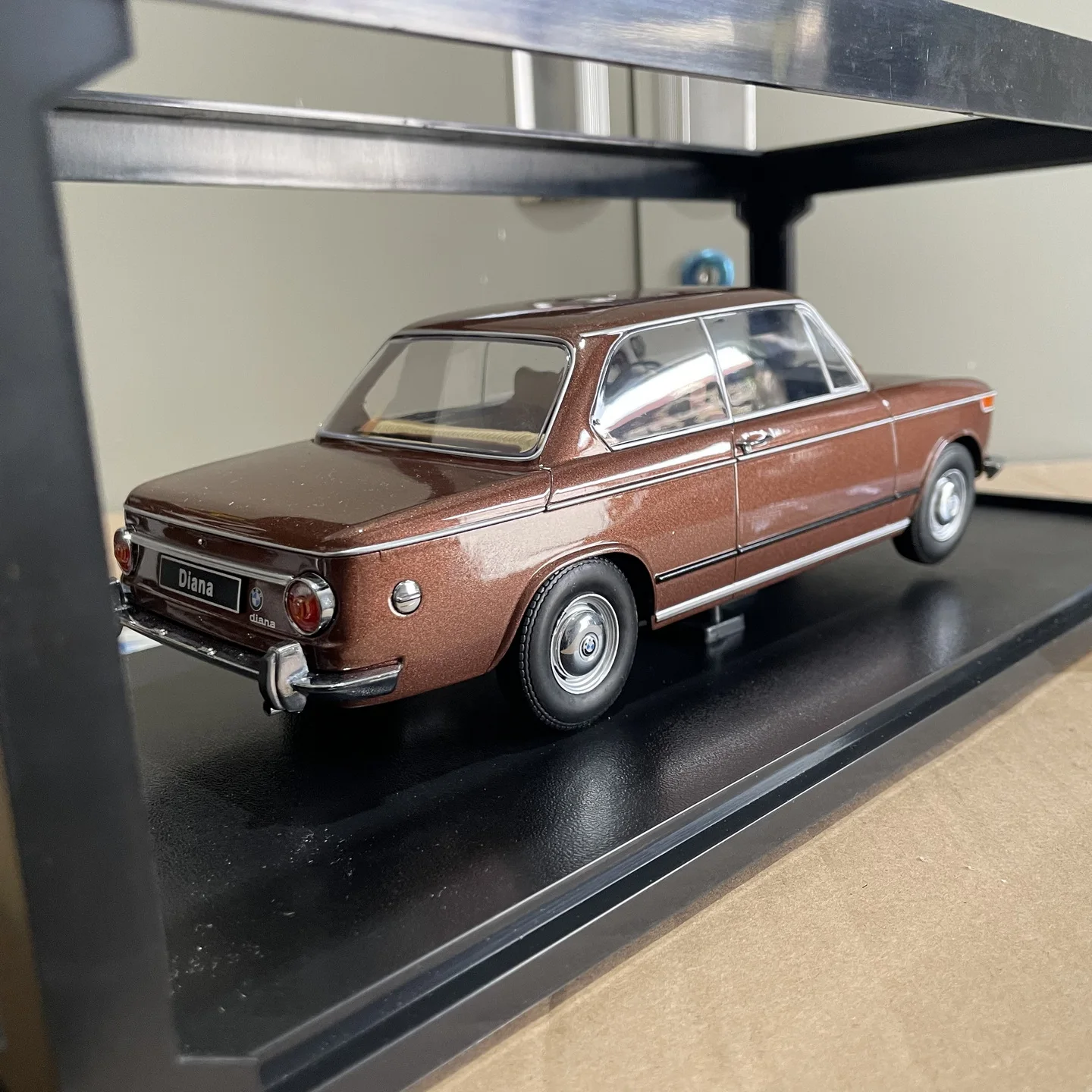 Vintage Brown BMW 2002 ti Diana Model 1:18 Scale 5 Vintage Brown BMW 2002 ti Diana Model 1:18 Scale - Image 5