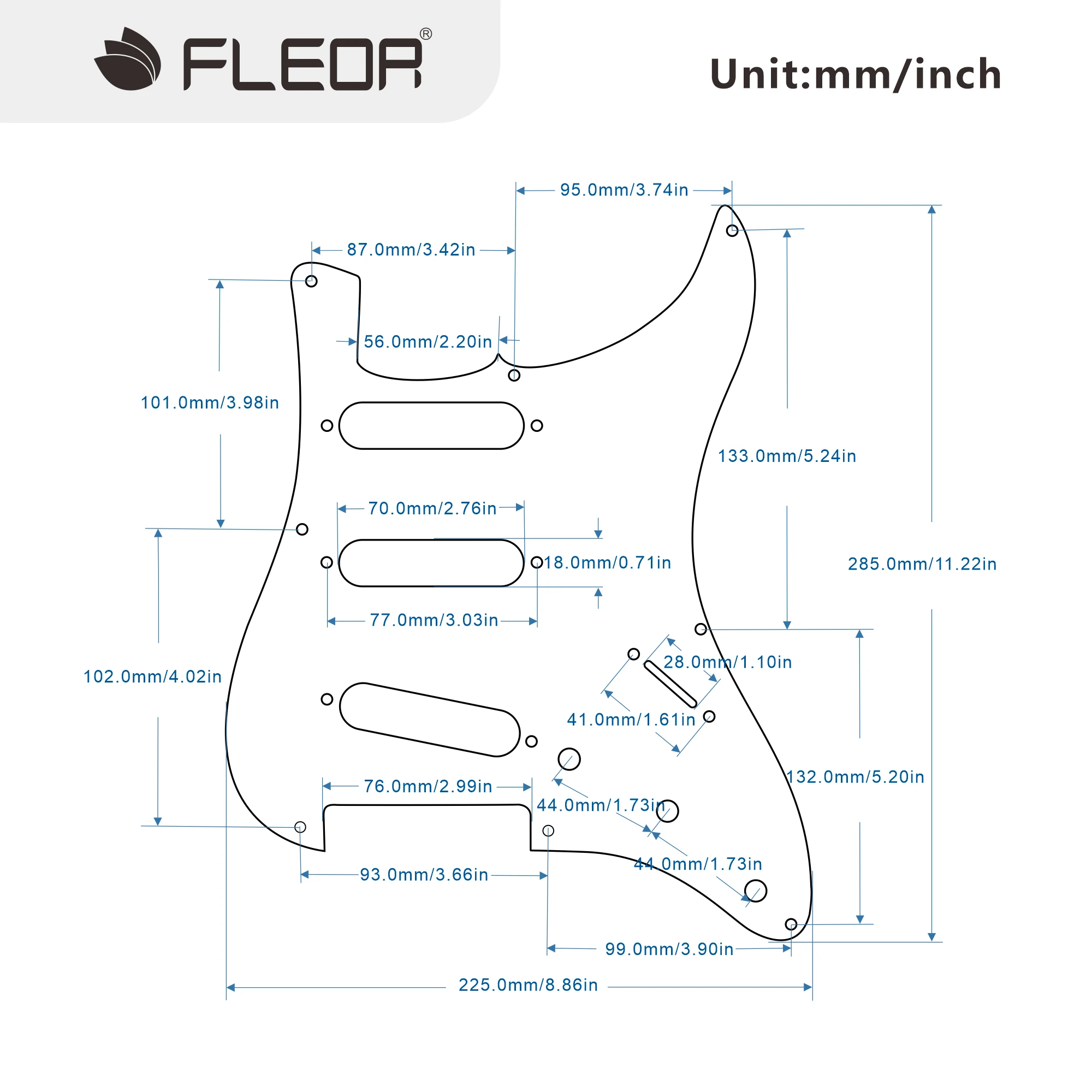 White Pearl Pickguard for Stratocaster 3 White Pearl Pickguard for Stratocaster - Image 3