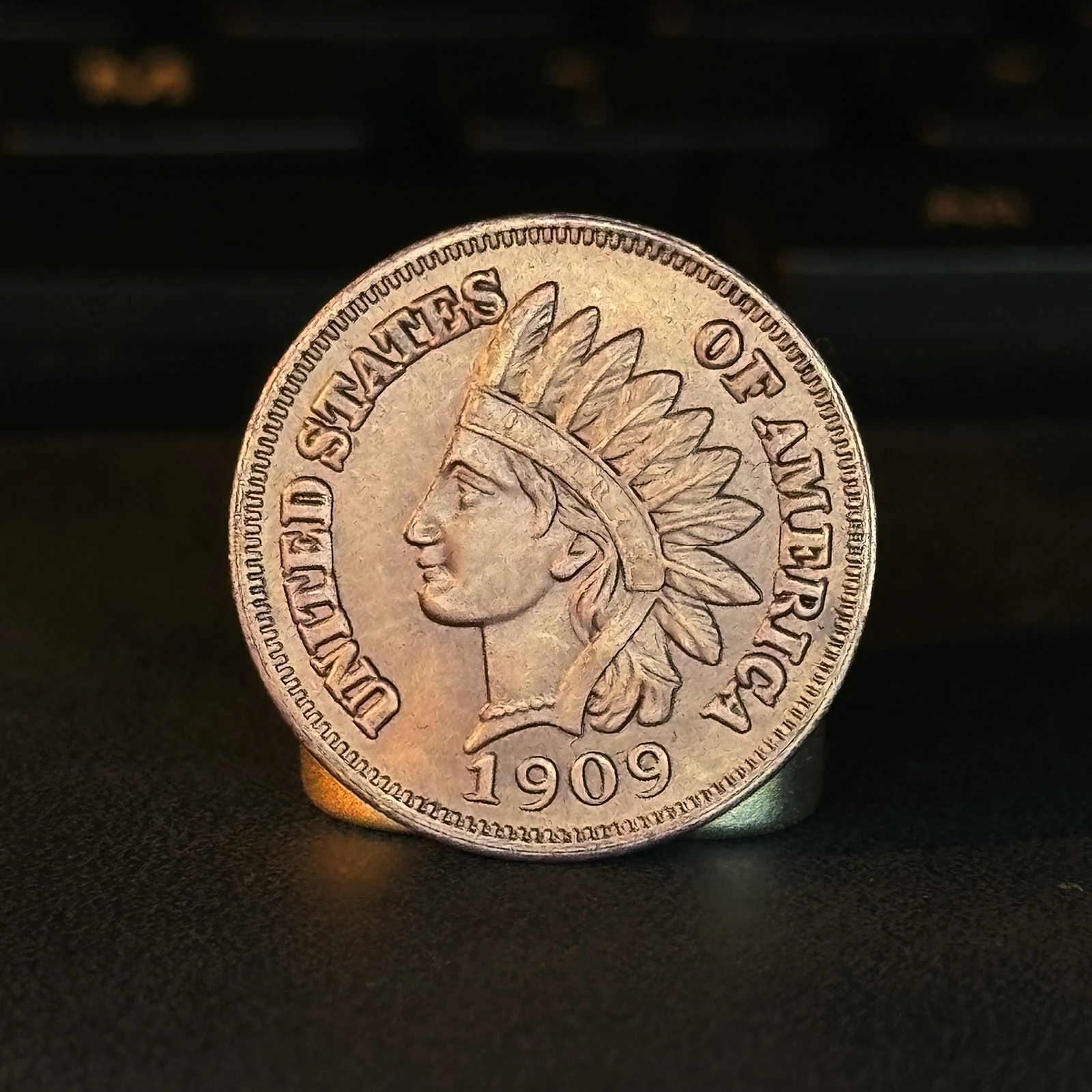 1909-S Native American Chief Copper Coin Replica 4 1909-S Native American Chief Copper Coin Replica - Image 4