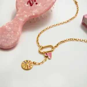 Vibrant Gold Stainless Steel Rainbow Necklace 14 Sdc83f7ead8204ade9bdf7eb4eb37af0bN