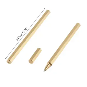Hexagon Brass Ballpoint Pen with 0.5mm Tip 11 Sdc8ff60e00e44c92bb75b55625e70112x