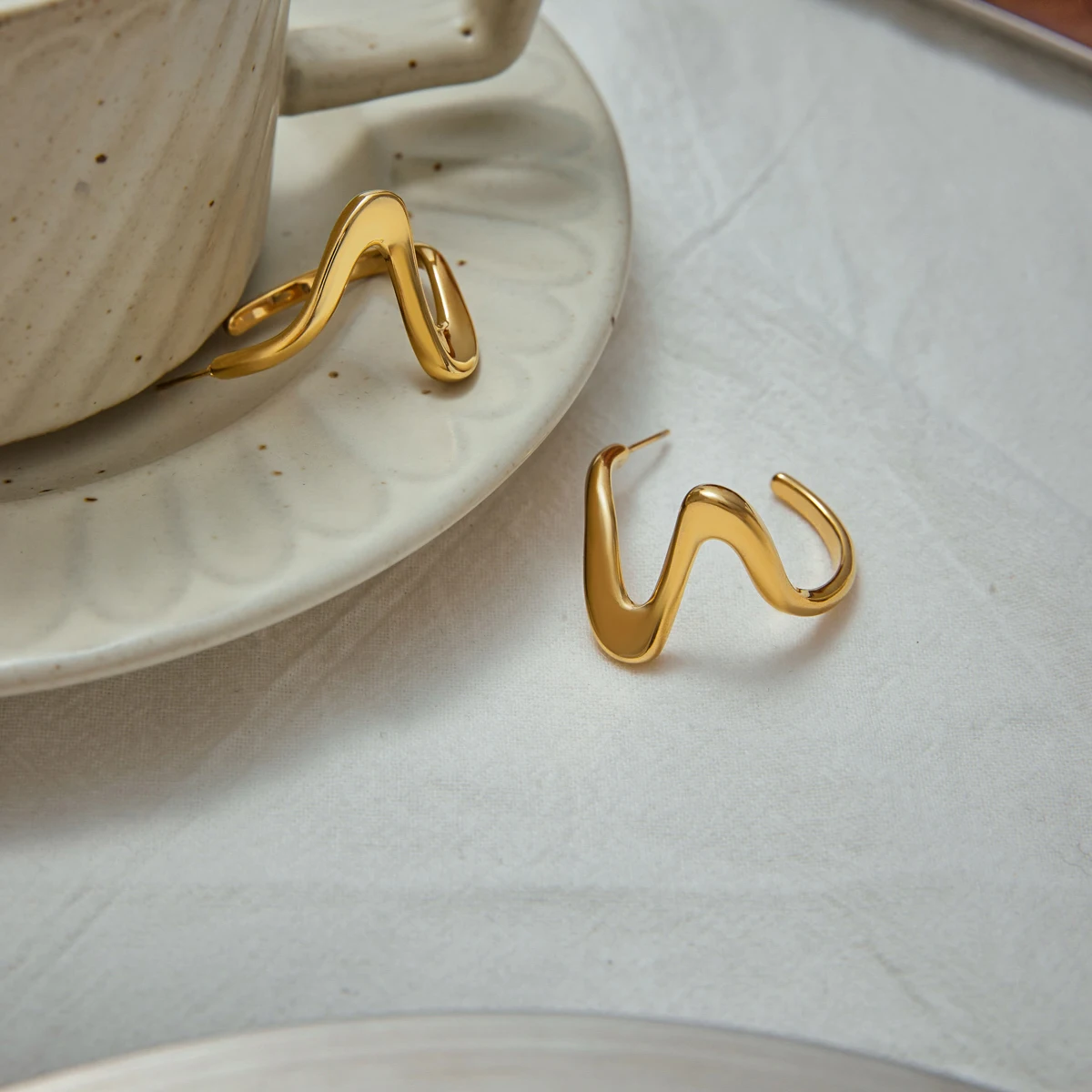 Modern Stainless Steel Geometric Earrings 6 Modern Stainless Steel Geometric Earrings - Image 6