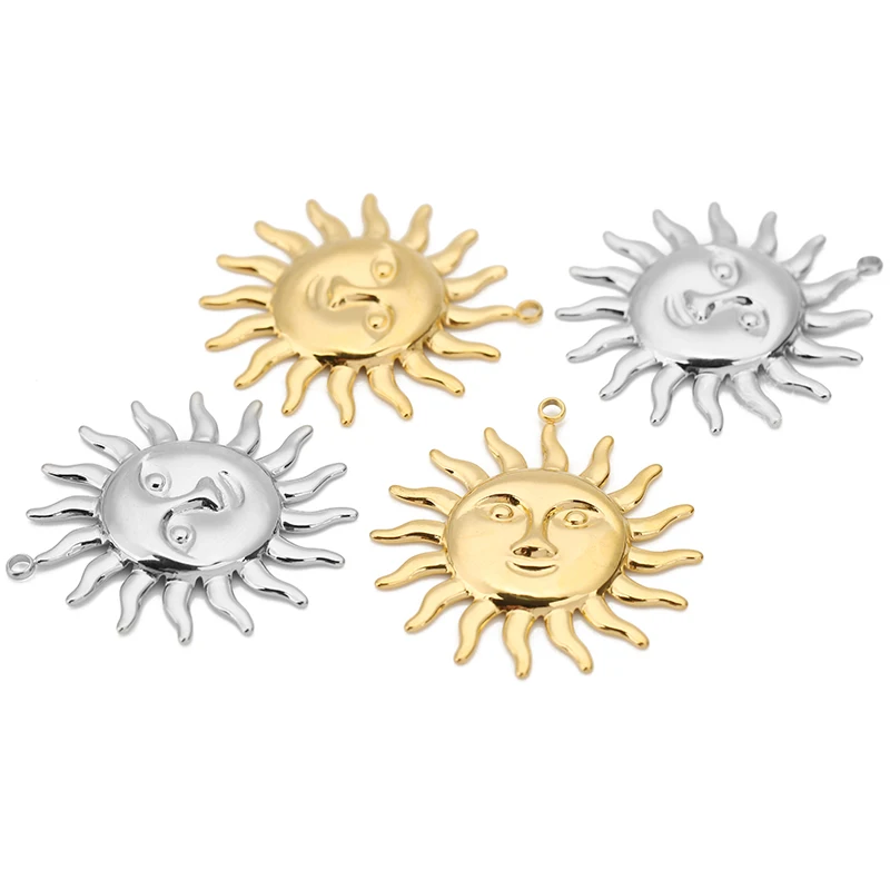 Stainless Steel Sun Pendant 38mm Brightening Jewelry 4 Stainless Steel Sun Pendant 38mm Brightening Jewelry - Image 4
