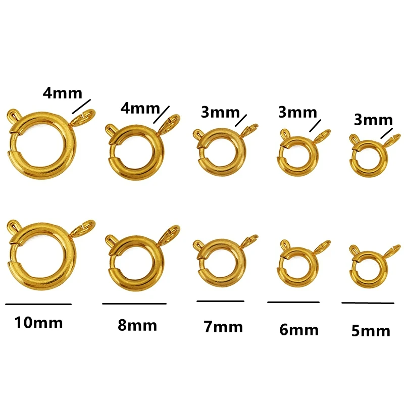 Stainless Steel & Gold Spring Clasp Set for Jewelry 3 Stainless Steel & Gold Spring Clasp Set for Jewelry - Image 3