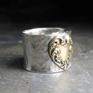 Vintage Silver Heart Ring for Women 6 Sdcd031dbfb284cf18502b852e6ad803bB