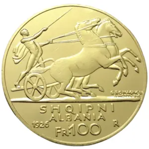 1926 Albania 100 Franga Antique Replica Coin