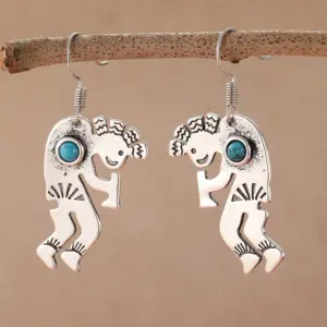 Vintage Zebra Earrings with Imitation Turquoise 7 Sdd31a6b29e4f42b6b50a8c8e471a99b7h