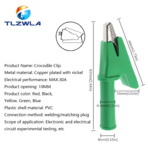 Colorful Insulated Alligator Clips Set for Electrical Testing 15 Sdd397767f4c548c7801701d80785afdfh
