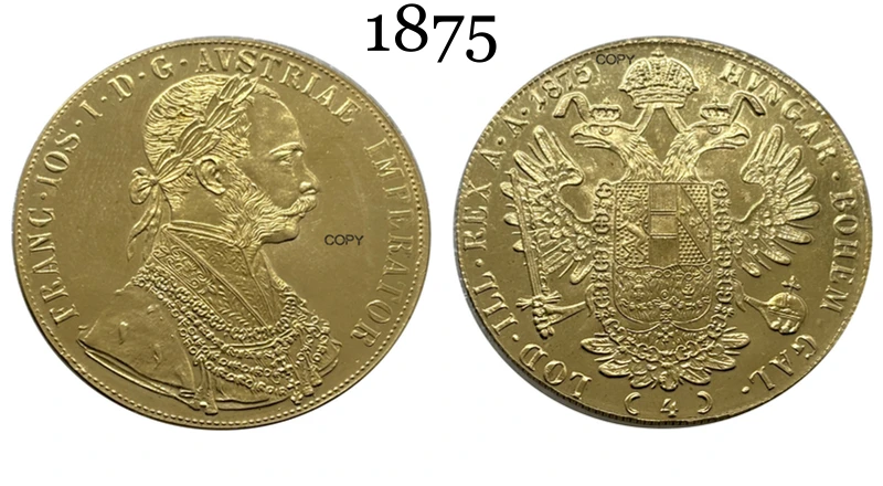 1875 Austrian Coin Replica with High-Relief Detailing 3 1875 Austrian Coin Replica with High-Relief Detailing - Image 3