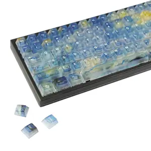 Cosmic Frosted Clear Keycaps Set for MX