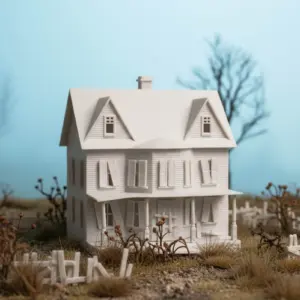 HO Scale White Model House Kit for Scenic Layouts 14 Sdd81acc99a5e4e2d8a7f2ee8777eff6ft