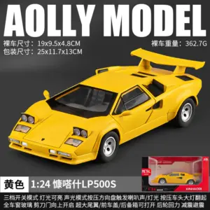 Vibrant Yellow Lamborghini Countach LP5000s 1:24 Diecast 14 Sdd831fecc72d45d3bb48bee175e9e5f5B