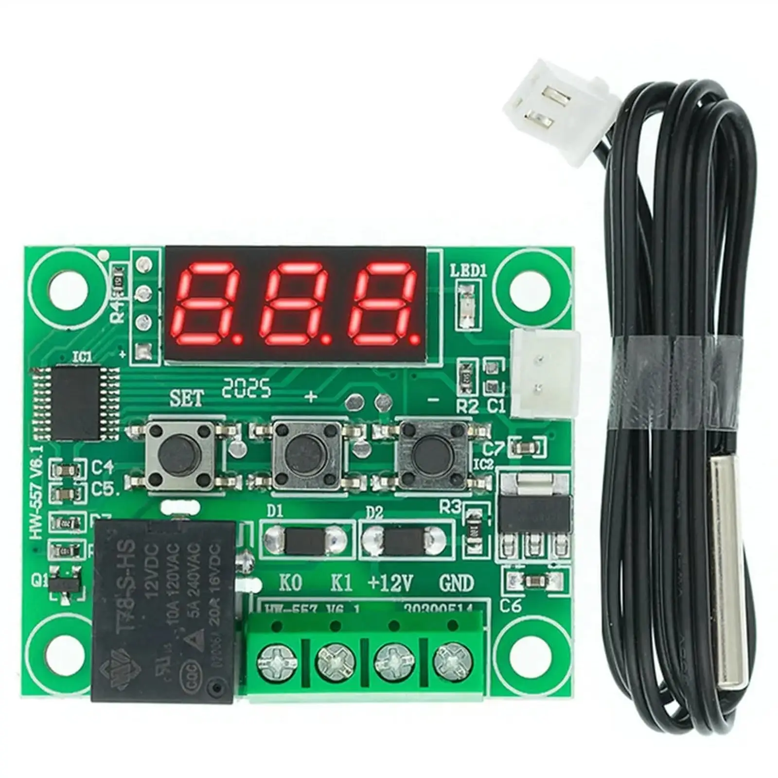 W1209 Digital Temperature Controller 12V 10A 2 W1209 Digital Temperature Controller 12V 10A - Image 2