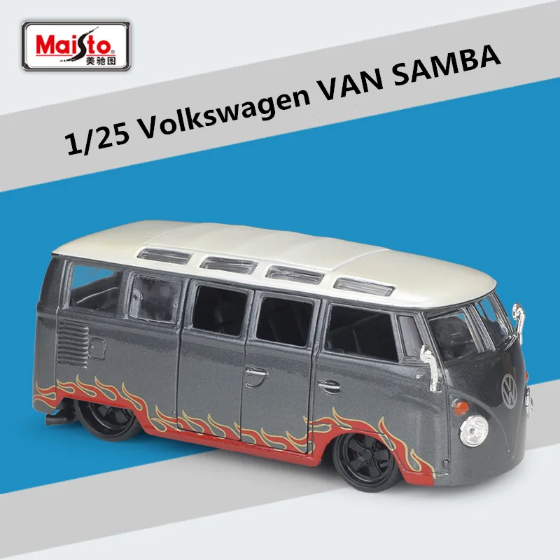 Vintage Volkswagen Samba Van Diecast Model 1:24 Scale 3 Vintage Volkswagen Samba Van Diecast Model 1:24 Scale - Image 3