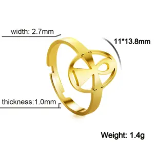 Egypt Ankh Cross Stainless Steel Ring 16 Sddc4dd9ce28e4b4daae758bd80e76013z