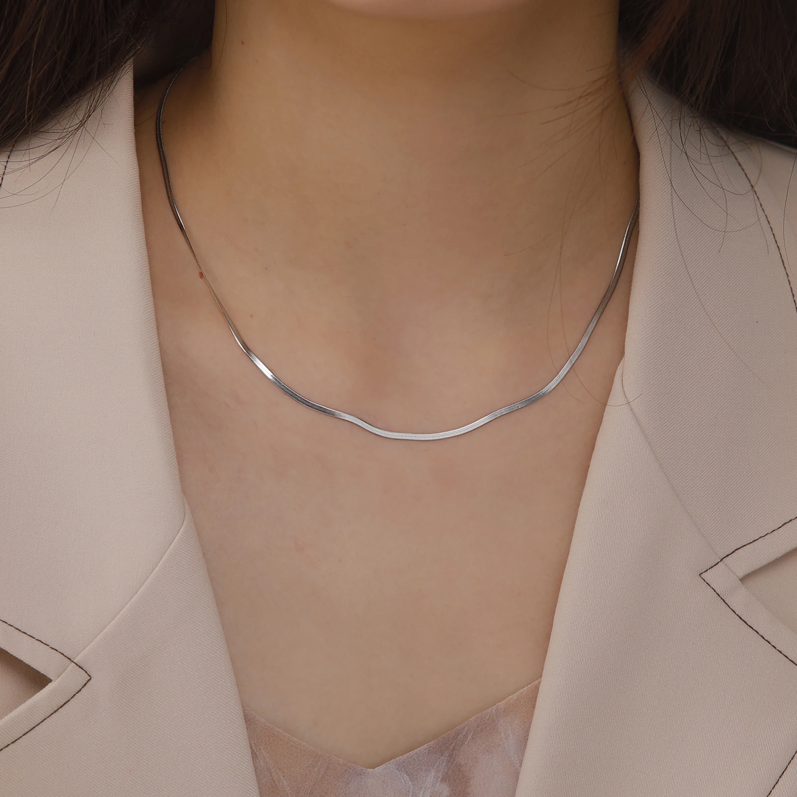 Stainless Steel Snake Chain Necklace 7 Stainless Steel Snake Chain Necklace - Image 7