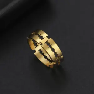 Modern Stainless Steel Blade Ring for Men and Women 11 Sdde25c9808c340ca82d292dc6fed2f8aL