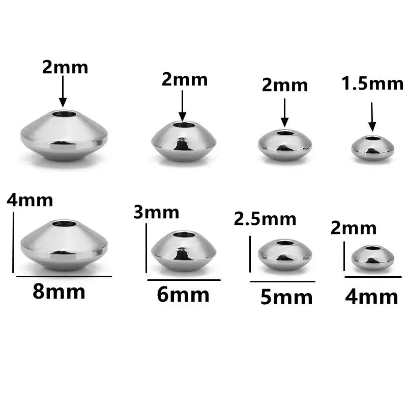 Stainless Steel UFO Spacer Beads Set 8 Stainless Steel UFO Spacer Beads Set - Image 8