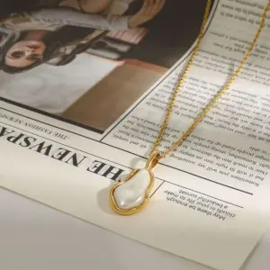 Elegant Minimalist Gold Pearl Necklace for Women 12 Sddf3bcef92d44ece8cb4786478ce37a5N